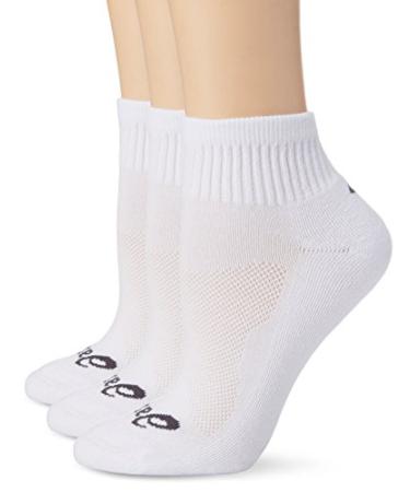 ASICS Cushion153 Quarter 3Pack Socks Large White