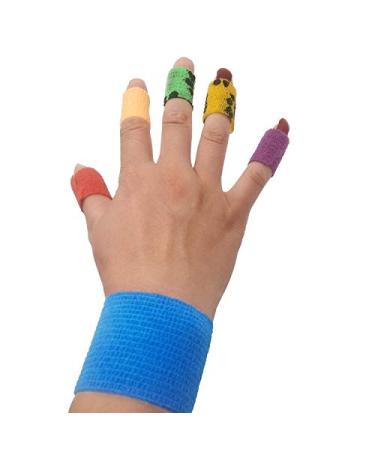 GSPCARE Mix Size Super Elastic Bandages for Vet Wrap & Sports - 4 Piece Assortment (Blue) - Buy Online on GoSupps.com