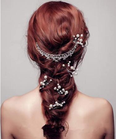 10 Pack Bridal Pearl Hair Pins - Wedding Party Headpiece Accessories for Bride & Bridesmaid - Set of 10 - Buy Online on GoSupps.com