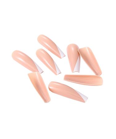 Brishow French Ballerina Acrylic Press-On Nails - Long Full Cover 24pcs for Women & Girls | International Shipping Available - Buy Online on GoSupps.com