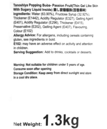 WaNaHong Popping Boba 1.3 KG - Passion Fruit Flavor for Prosecco and Cocktails | Dessert Toppings - Buy Online on GoSupps.com