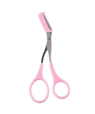 Eyebrow Trimmer Scissors Women with Comb Eyelash Hair Cut Stainless Steel Cut Eyebrows Shaping Tool Precision Eyebrow Scissors Small Detachable Eyebrow Grooming Beauty Tool for Men Women