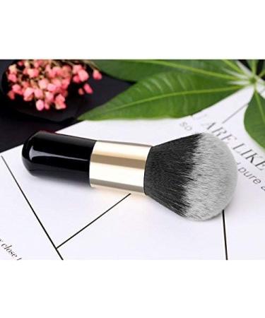Luxspire Large Loose Powder Makeup Brush - Soft Flat Kabuki Brush for Face Blending & Highlighting - Black & Gold - Buy Online on GoSupps.com