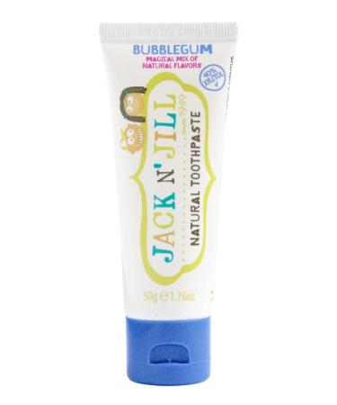 Jack N' Jill Kids Natural Toothpaste Made with Natural Ingredients Helps Soothe Gums & Fight Tooth Decay Suitable from 6 Months+ - Bubblegum Flavour 1 x 50g