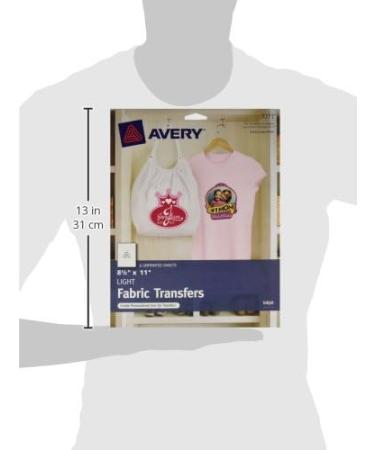 Avery Printable Heat Transfer Paper for Light Fabrics - 8.5x11 Inkjet Printer Transfers (6 Sheets) - Buy Online on GoSupps.com