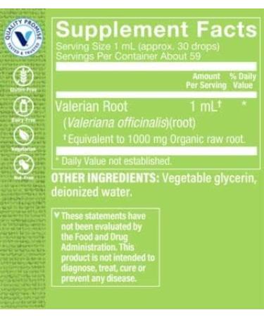 Organic Valerian Root Extract 1000mg - Relaxation & Calmness Support - Non-Habit Forming - 2oz - Buy Online on GoSupps.com