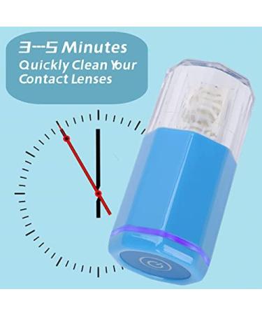 Portable Automatic Contact Lens Cleaner - Mini Travel Case for Home & Outdoor Use (Blue) | Efficient Lens Cleaning Solution - Buy Online on GoSupps.com