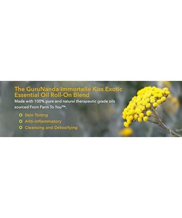 GuruNanda Helichrysum Essential Oil Roll-On - Immortelle - 100% Therapeutic Grade - 10ml - Shop Internationally - Buy Online on GoSupps.com