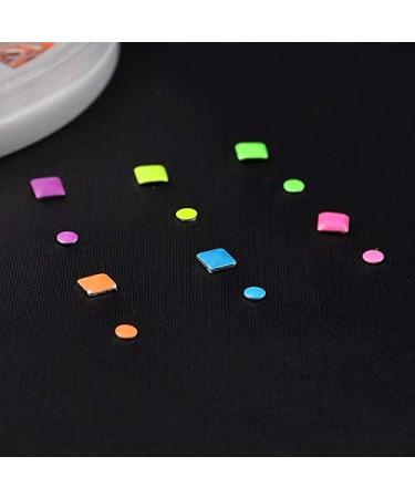 6 Colors 2-3mm Neon Rivet Round Square Metallic Studs Rhinestone Fashion 3D Nail Art Decoration - Buy Online on GoSupps.com