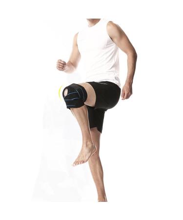 BOSREROY Athletic Knee Support Brace - Adjustable Shock-Absorbing Hinged Protection for Sports | International Shipping Available - Buy Online on GoSupps.com