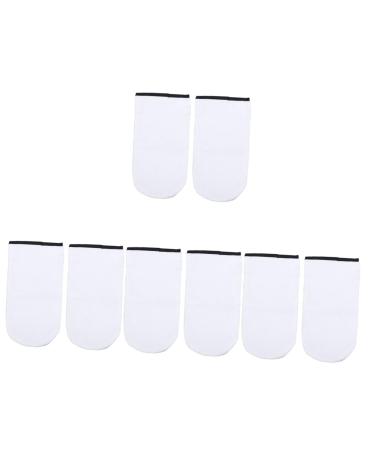 minkissy 4 Pairs Paraffin Wax Mit Heated Glives Manicure Gloves Heated Booties for Gloves for Hot Wax Moisturizing Hand Hot Wax Bags Drill Vise Work Comfortable White Bath Mat