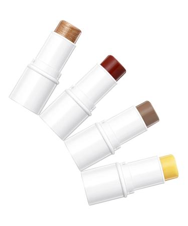 IWOWHERO 1 Set Contour Stick Contouring Stick Cream Blush Stick Face Highlighter Stick Contour Stick Blush Contour Makeup Face Contouring Makeup Kit Highlighter Stick Contour Kit