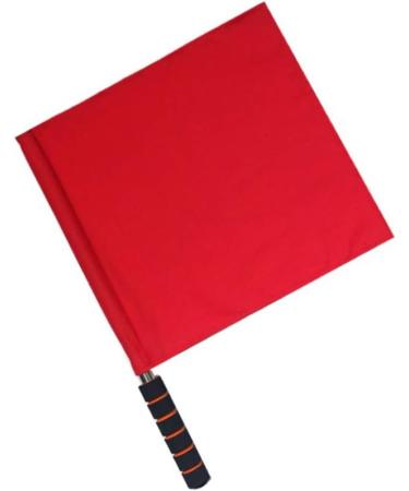 SEWACC Referee Flag Set - 4pcs Hand Flags for Soccer Volleyball Football Track - Stainless Steel Pole - Red - Buy Online on GoSupps.com