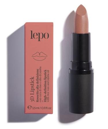 LEPO LEPO | 3D Lipstick high-definition lipstick no. 103 cinnamon with rice wax and jojoba oil intense color and perfect hydration for lips with a three-dimensional appearance