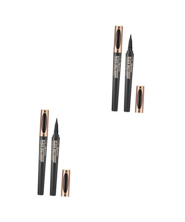 Balacoo 4 Pcs Makeup Eyeliner Stamp Eyeliner Ink Liner Makeup Eye Beauty Pens Retouching Pen No Smudge 1 count (Pack of 1) As Shownx2pcs