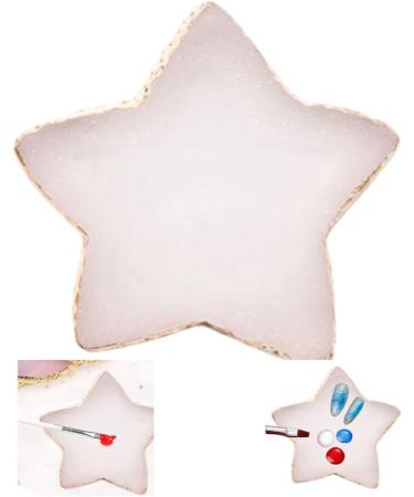 Resin Nail Art Palette Star Shaped Painting Color Mixing Plate Cosmetic Mixing Tools White Nail Tech Supplies - Buy Online on GoSupps.com
