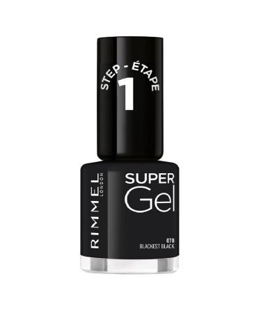 Rimmel Rimmel Super Gel Coty Coty Rimmel Super Gel Nail 12 ml (Pack of 1) Black Blackest Black 12.00 ml (Pack of 1)