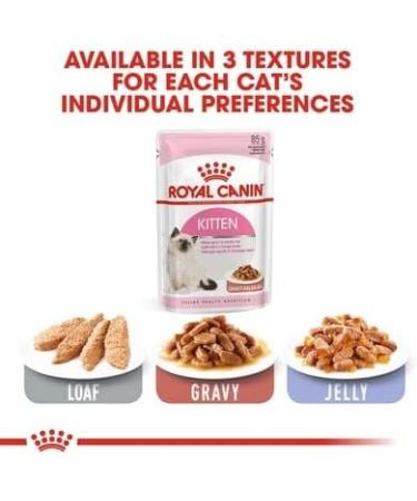 Royal Canin Kitten in Gravy Wet Food 85g (Pack of 48) - Buy Online on GoSupps.com