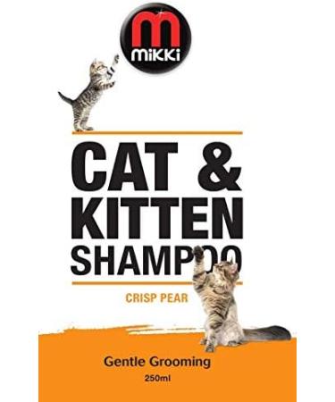 Mikki Cat & Kitten Shampoo Low Foaming Formula Easy Rinse Gentle Non-Irritating 250 ml Crisp Pear Fragrance - Buy Online on GoSupps.com