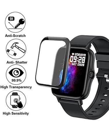 Smaate 3D Screen Protector for T42 Y22 Y20GT Smartwatch - 3-Pack Anti-Shatter Film Compatible with ANDFZ, Smaiit, WZWNEER, BANLVS, DXPICR - Curved Edge Frame for Extra Protection - Buy Online on GoSupps.com