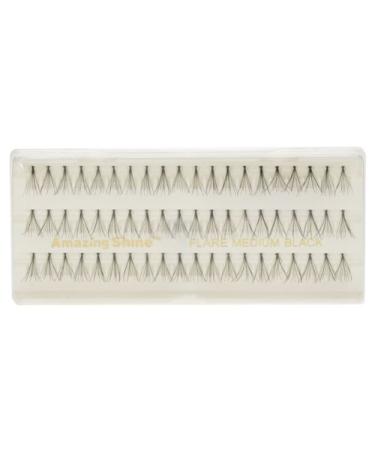 Amazing Shine Individual False Eyelashes - Flare Medium Black
