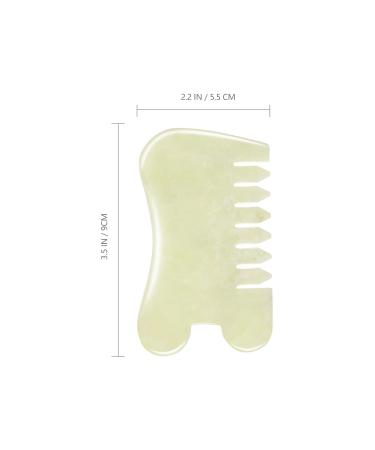 SUPVOX 1pc Gua Sha Facial Massage Tool - Jade Scraping Plate for Face & Scalp - Chinese Massage Comb - 9.0x5.5cm - Buy Online on GoSupps.com