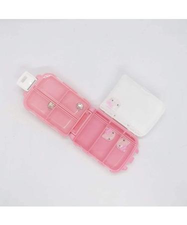 Cute Anime Cat Pill Box - 8 Compartment Travel Organizer | Pink & Blue Jewelry Cases | Perfect for Women | International Shipping Available - Buy Online on GoSupps.com