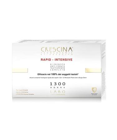 LABO Crescina Transdermic RAPID-INTENSIVE Double treatment against hair loss and hair growth 1300 Man 10+10 ampoules