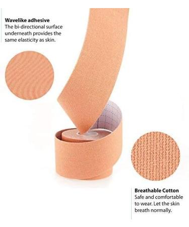 3-Pack Kinesiology Tape Pro Athletic Sports - Knee Ankle Muscle Support - Dynamic Physical Therapy - Breathable Waterproof Cotton - 2in x 16.4ft Roll - Buy Online on GoSupps.com