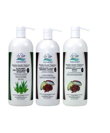 Brazilian Keratin Treatment By Rio Keratin 8 Oz Chocolate Do-it Yourself Kit