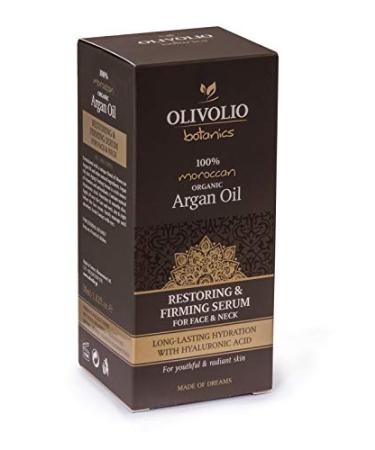 Olivolio botanics Firming/Firming Face Serum Anti-Aging with 100% Organic Argan Oil & Hyaluronic Acid