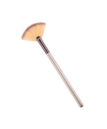 Blush make-up brush handle make-up brush make-up women's suits face fans make-up fan lady wooden fan sector Size 1 As Shown