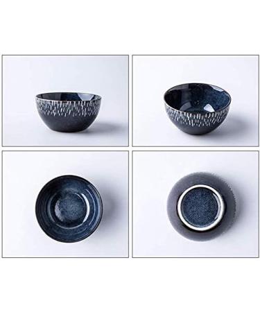 Bowl Snack Dip Bowls Dishware Household Ceramic Bowl Nordic Personality Bowl Creative Blue Rice Bowl 5 Inch Kiln Glazed Retro Tableware Compatible with Kitchen Restaurant Gifts - Buy Online on GoSupps.com