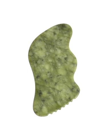 Healifty 1pc Scraping Board Jade Massage Tool Guasha Tool Jade Face Neck Scraper Tool Skin Scraping Massage Guasha Board Cupping Facial Tools Practical Scraping Plate Jade Noodles China Green