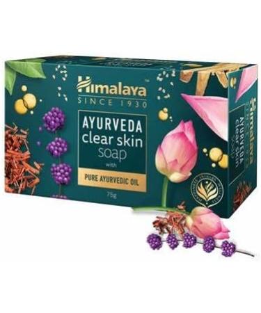 Himalaya Herbals Ayurveda Clear Skin Soap 125g Pure Ayurvedic Oil With Kanaka Taila Improves Complexion Face and Body - Buy Online on GoSupps.com