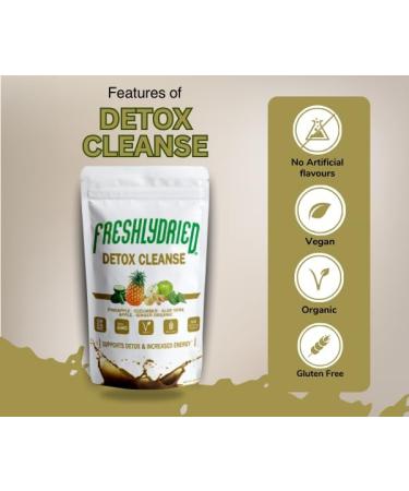 Freshlydried Pure Detox Cleanse Mix Powder - 6 Ounces Best Superfood to Cleanse Your Body - Rich in Vitamins Minerals & Protein - Non-Irradiated Non-Contaminated Non-GMO and Vegan - Buy Online on GoSupps.com