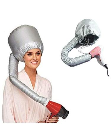 JORCEDI Portable Soft Bonnet Hair Blow Dryer Attachment, Soft Adjustable Large Drying Bonnet for Hand Held Dryer, Easy To Use For Natural Curly Textured Hair Care, Speeds Up Drying Time at Home