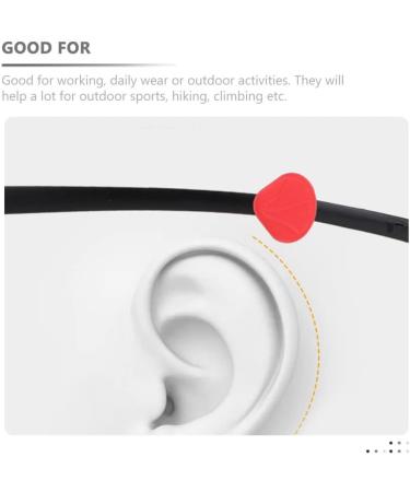 Beavorty Anti-Slip Glasses Ear Hooks - 20 Pairs Comfortable Silicone Sleeves for Glasses & Sunglasses - Red Accessories - Buy Online on GoSupps.com