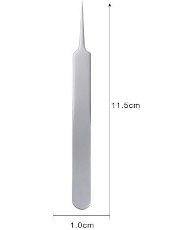 Blackhead Splinter Remover Tweezers Silver Professional Stainless Steel Blackheads Needle Ingrown Hair Splinter Pointed Tweezers for Eyebrow Hairs And Splinter Removal - Buy Online on GoSupps.com