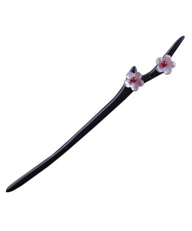TOP SEWING Wooden Hair Fork Ebony Women Hairpins Wooden Antlers Hair Sticks Chinese Handmade Carved Pins For Buns Hair Chopsticks for Long Hair with Gift Box