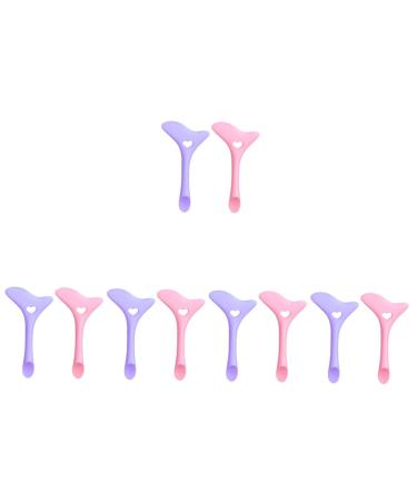 Healeved Eyeliner Assistant Helper 10 Pcs Eyeliner Silicone Tool Makeup Aids Tool Molde De Para Resina Eyelash Spoon Miss mediumx5pcs Assorted Colorx5pcs