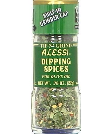 Alessi Herb & Seasoning Grinder, Dipping Spices for Olive Oil, Tip n' Grind, .76oz (Pack of 1, Dipping Spices) 0.77 Ounce (Pack of 1) Dipping Spices