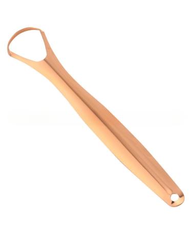 Stainless Steel Tongue Scraper Fights Bad Breath Tongue Cleaner for Adults Mouth Care for Fresh Breath Travel Essentials for Oral Care Easy to Use (Rose Gold)