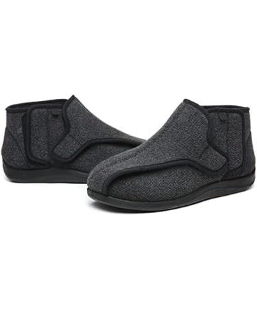 JCJNSL Adjustable Memory Foam Diabetic Health Slippers - Cozy Orthopedic House Shoes for Diabetic Arthritis and Edema - Non-Slip Winter Footwear (Black, Size 41) - Buy Online on GoSupps.com