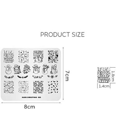 Christmas Nail Art Stamping Plate - Snowman Balloon Candy Bell Pattern - DIY Manicure Print Tool - Buy Online on GoSupps.com