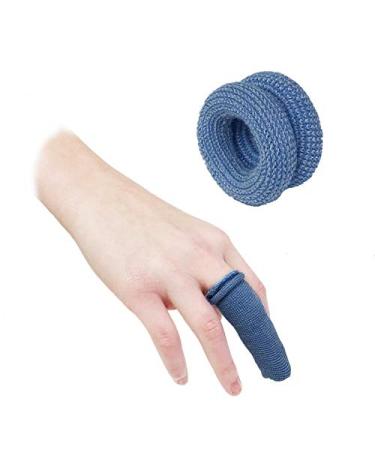 Finger Bandage First Aid Tublar Bandage Finger Bobs Cots Buddies Dressings 15x600mm for Use Beneath A Finger Cot (Pack of 10 Blue Colour)
