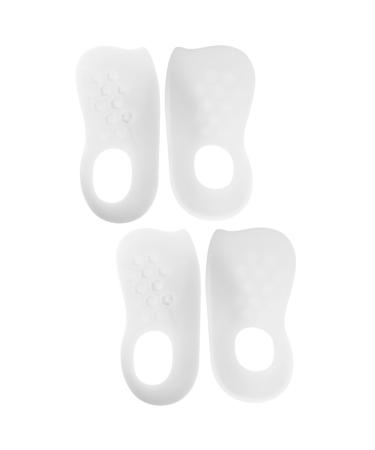 Gatuida 2 Pairs Flat Foot Insoles Gel Arch Support Cushion O Type Leg Shoe Inserts Plantar Insoles Gel Shoe Inserts Foot Care O/x White Man Sole of Foot TPR Orthotics