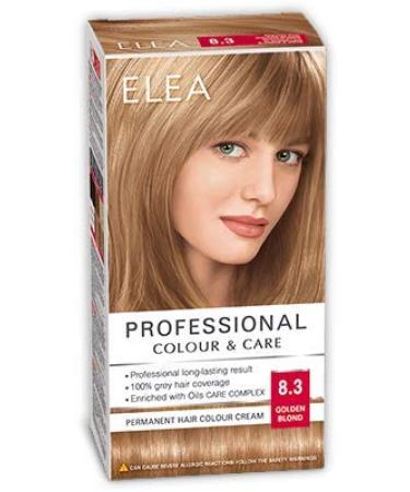 ELEA PROFESSIONAL PERMANENT HAIR COLOR CREAM 83 GOLDEN BLOND WITH OILS CARE COMPLEX