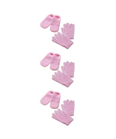 FRCOLOR 6 Pairs of Gloves Paraffin Moisturising Mittens Gel Spa Socks Skin Softening Socks Cracked Foot Socks Moisturising Socks Bracelet Whitening