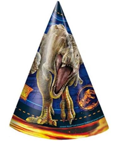 Jurassic World Party Cone Hats - 8 Pcs | One Size | Dinosaur Themed Decor - Buy Online on GoSupps.com